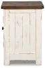 Ashley Furniture T459-7 Wystfield - Chair Side End Table - White / Brown