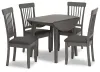 Ashley Furniture D194-15 Shullden - Round Drm Drop Leaf Table - Gray