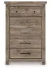 Ashley Furniture PCB2260-46 Rusticott - Five Drawer Chest - Brown