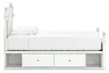Ashley Furniture PCB1819B9 Ashley Furniture PCB1819B9 Kozlani - Twin Upholstered Panel Storage Bed - White
