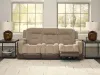 Ashley Furniture PC8350415 Ashley Furniture PC8350415 Mixed Motion - Power Reclining Sofa With Adjustable Headrest - Brownstone