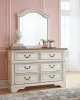 Ashley Furniture B743B12 Ashley Furniture B743B12 Realyn - Dresser, Mirror - 6-drawer - Chipped White
