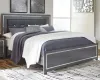 Ashley Furniture B214B10 Lodanna - King Panel Bed - Gray