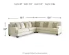 Ashley Furniture 19604S3 Ashley Furniture 19604S3 Rawcliffe - 5-Piece Sectional - Parchment