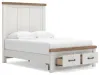 Ashley Furniture B4615B6 Ashley Furniture B4615B6 Savonport - Full Panel Storage Bed With Storage Footboard - White / Brown