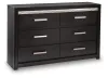 Ashley Furniture PCB2611-31 Brizmore - Six Drawer Dresser - Black