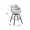 ACME DN03809 Jena - Counter Height Chair With Swivel - Beige & Walnut