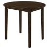 CoasterEveryday 130005 Bucknell - 3 Piece Round Drop Leaf Dining Table Set - Cappuccino