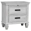 CoasterEssence 205330Q-S5 Franco - Queen 5 Piece Bedroom Set - Distressed White