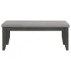 CoasterEveryday 102723GRY Dalila - Fabric Upholstered Wood Dining Bench - Dark Gray