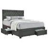 CoasterEssence 305877F Soledad - Upholstered Full Storage Panel Bed - Gray
