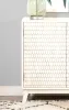 CoasterElevations 953401 Gambon - 2 Door Wood Honeycomb Pattern Accent Cabinet - White