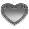 CoasterEssence 961535 Aiko - Heart Shaped LED Light Wall Mirror - Silver