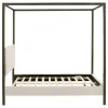 Coaster Fine Furniture 300834Q Monroe - Upholstered Queen Canopy Bed - Vanilla