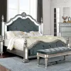 Furniture of America CM7194Q-BED Azha - Queen Bed - Silver / Gray
