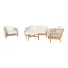 New Classic 60-823-4P New Classic 60-823-4P Solstice - 4 Piece Set Loveseat & 2 Chairs & Coffee Table - Beige