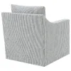 Coaster Fine Furniture 904137 Winter - Upholstered Sloped Arm Accent Swivel Chair - Gray
