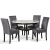 New Classic 41-400-GYRD4C New Classic 41-400-GYRD4C Celeste - Round Dining Table With 4 Chairs - Black / Gray