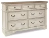 Ashley Furniture B743-31 Realyn - Dresser - 7-drawer - White / Brown / Beige