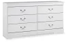 Ashley Furniture B129-31 Anarasia - Six Drawer Dresser - White