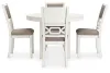 Ashley Furniture D423-225 Erinberg - Dining Room Table Set (Set of 5) - Antique White