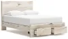 Ashley Furniture B2310B4 Ashley Furniture B2310B4 Lawroy - Queen Panel Bed With Storage Footboard - Light Natural