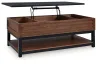 Ashley Furniture T737-9 Kallari - Lift Top Cocktail Table - Warm Brown / Black