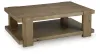 Ashley Furniture T553-1 Flangren - Rectangular Cocktail Table - Light Brown