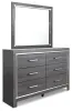 Ashley Furniture B214B1 Ashley Furniture B214B1 Lodanna - Dresser, Mirror - Gray