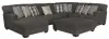 Jackson Furniture Industries 5473/72/30/75/28-58 Jackson Furniture Industries 5473/72/30/75/28-58 Crawford - 3 Piece Sectional With LSF Chaise, 10 Included Accent Pillows And Cocktail Ottoman - Dark Gray
