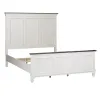 Liberty Furniture 417-BR-KPB Liberty Furniture 417-BR-KPB Allyson Park - King Panel Bed - Wirebrushed White / Charcoal