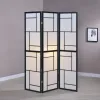 CoasterEveryday 900102 Damis - 3-Panel Room Divider Folding Shoji Screen - Black