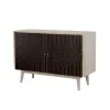 CoasterEssence 953430 Ixora - 2 Door Wood Accent Cabinet - White Washed And Black