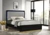 Coaster Fine Furniture 224781Q Caraway - Wood Queen LED Panel Bed - Black