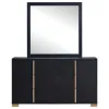 Coaster Fine Furniture 222833M Marceline - 6-Drawer Dresser With Mirror - Black