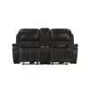 New Classic U093-25-CHG New Classic U093-25-CHG Brookings - Console Loveseat With Dual Recliners - Charcoal