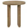Coaster Fine Furniture 722937 Adina - Round Wood Side End Table - Distressed Light Brown