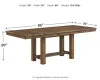 Ashley Furniture D631-45 Moriville - Rectangular Dining Room Extension Table - Grayish Brown