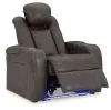 Ashley Furniture 3660213 Fyne-Dyme - Power Recliner/Adj Headrest - Shadow