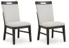 Ashley Furniture D618-01 Neymorton - Dining Upholstered Side Chair (Set of 2) - Light Gray / Brown