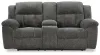 Ashley Furniture 3740694 Ashley Furniture 3740694 Frohn - Dbl Reclining Loveseat with Console - Graphite