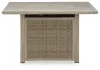 Ashley Furniture PCP690-772 Cliff Trails - Square Fire Pit Table - Beige