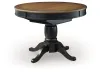 Ashley Furniture PCD619-48 Clorazi - Oval Dining Room Butterfly Extension Table - Black / Brown