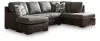 Ashley Furniture PC62703S5 Castille Way - 2-Piece Sleeper Sectional With RAF Corner Chaise - Fossil