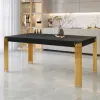New Classic D2034G-10 Empire - Rectangle Dining Table - Black