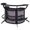 CoasterEssence 182135-S3 Dallas - 3 Piece Curved Freestanding Home Bar Cabinet - Black