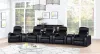 CoasterEssence 600001-S5B Cyrus - 7 Piece Upholstered Home Theater Seating - Black