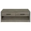 Coaster Fine Furniture 707728 Felix - 2-Drawer Engineered Wood Coffee Table - Gray Driftwood