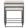 CoasterElevations 936016 Medora - 3 Piece Marble Top Nesting Table Set - White