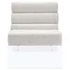 Coaster Fine Furniture 903161 Serreta - Boucle Upholstered Armless Acrylic Chair - Ivory